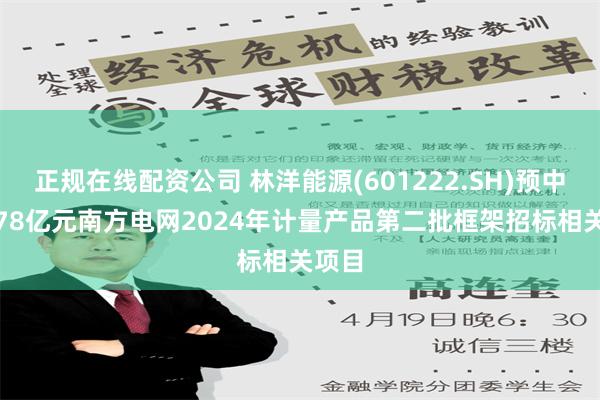 正规在线配资公司 林洋能源(601222.SH)预中标2.78亿元南方电网2024年计量产品第二批框架招标相关项目